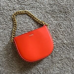 Orange Chain Strap Women's Bag